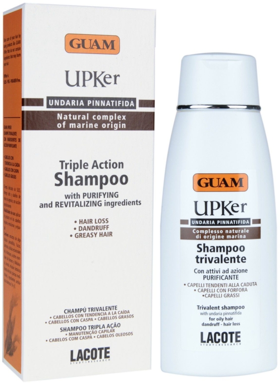 Rewitalizujący szampon trójfazowy do włosów - Guam UPKer Triple Action Shampoo