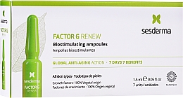 Odmładzające ampułki do twarzy - SesDerma Laboratories Factor G Renew Biostimulating Ampoules Anti-Ageing Action — Zdjęcie N1