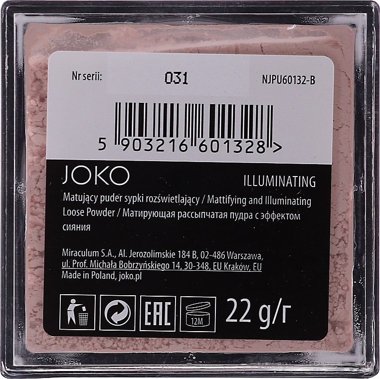 Sypki puder rozświetlający - Joko Illuminating Loose Powder — Zdjęcie N2