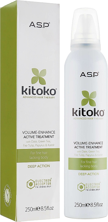 Mus zwiększający objętość włosów - Affinage Salon Professional Kitoko Volume Enhance Active Treatment