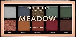 Kup Paleta cieni do powiek - Profusion Cosmetics Meadow 10 Shades Eyeshadow Palette