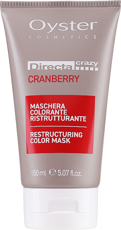 Maska do włosów barwiąca Czerwona - Oyster Cosmetics Directa Crazy Cranberry — Zdjęcie N1