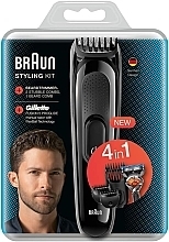Trymer uniwersalny - Braun Styling Kit 4-In-1 Hair And Beard Trimmer + Gilette Fusion 5 SK3000 — Zdjęcie N4