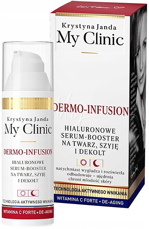 Hialuronowe serum-booster do twarzy, szyi i dekoltu - Janda My Clinic Dermo-Infusion Hyaluronic Serum — Zdjęcie N1