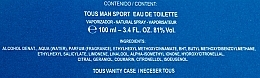 Tous Man Sport - Zestaw (edt/100ml + bag/1 pcs) — Zdjęcie N4