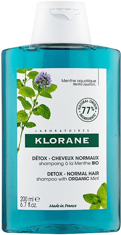 Detoksykujący szampon anti-pollution do włosów narażonych na zanieczyszczenia miejskie - Klorane Anti-Pollution Detox Shampoo With Aquatic Mint — Zdjęcie N1