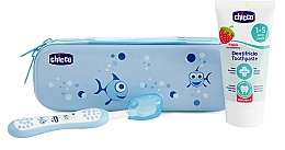 Kup Podróżny zestaw niebieski dla dzieci - Chicco (Toothbrush + Toothpaste 50 ml)