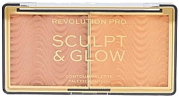 Paleta do konturowania twarzy - Revolution Pro Sculpt & Glow Contour Palette — Zdjęcie N1