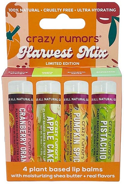Zestaw balsamów do ust - Crazy Rumors Harvest Mix (lip/balm/4x4.25g) — Zdjęcie N2
