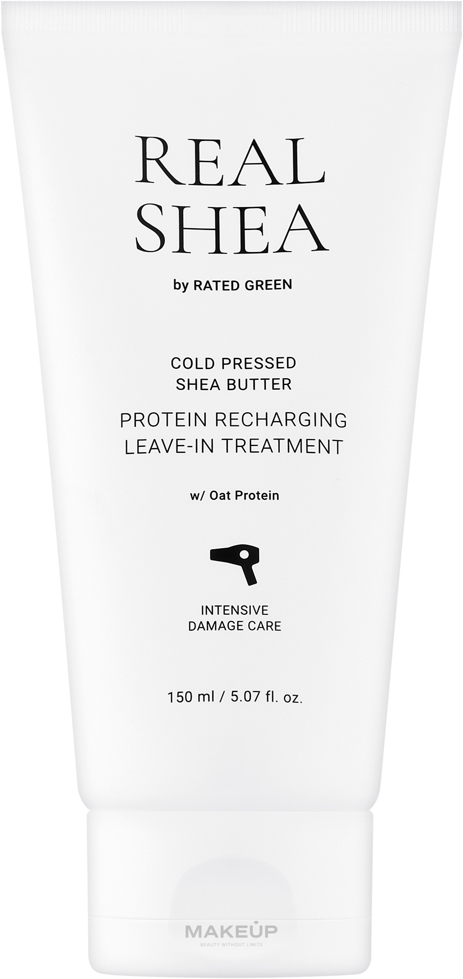 Regenerujący krem do włosów z masłem shea - Rated Green Real Shea Cold Pressed Shea Butter Protein Recharging Leave-in Treatment — Zdjęcie 150 ml