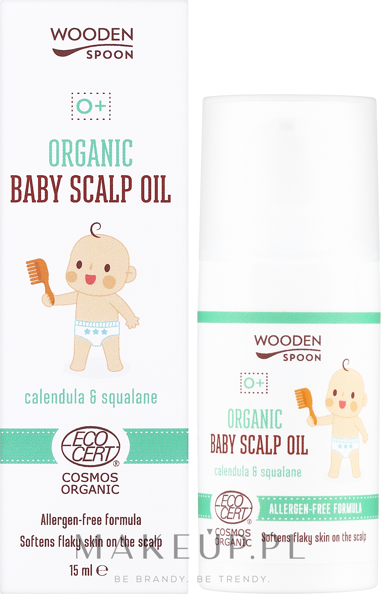 Organiczny olejek do skóry głowy dla niemowląt - Wooden Spoon Organic Baby Scalp Oil — Zdjęcie 15 ml