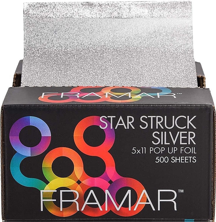 PRZECENA! Folia fryzjerska 12.7 x 27.9 cm - Framar Star Struck Silver * — Zdjęcie N1