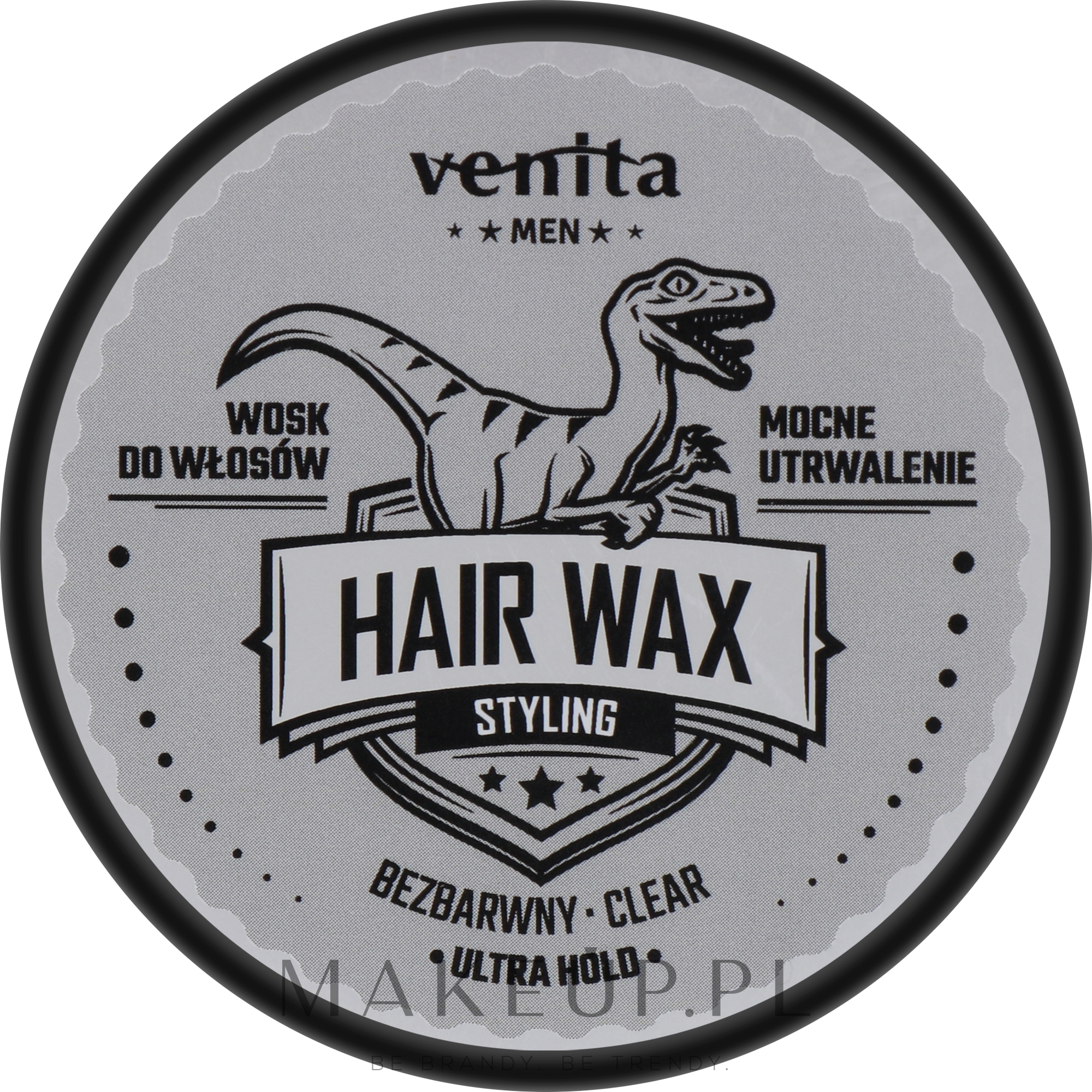 Bezbarwny wosk do stylizacji włosów - Venita Men Hair Wax Clear — Zdjęcie 75 g