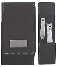 Zestaw do manicure, 5x9x3 cm, czarny - Erbe Solingen Manicure Pocket Case Hunter — Zdjęcie N1