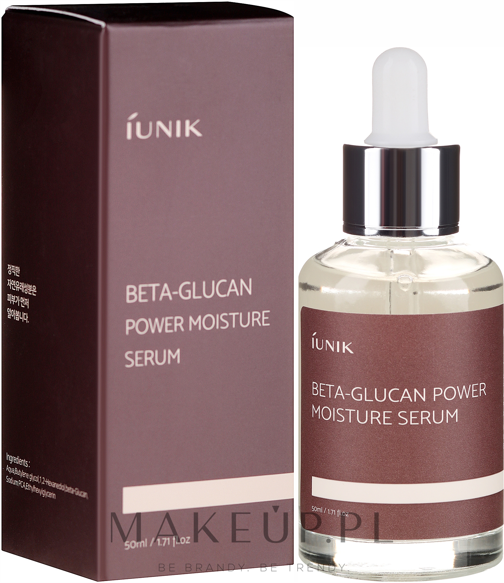 Nawilżająco-kojące serum do twarzy - iUNIK Beta-Glucan Power Moisture Serum — Zdjęcie 50 ml