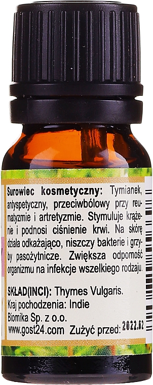 Naturalny olejek tymiankowy - Biomika Thyme Oil — Zdjęcie N2