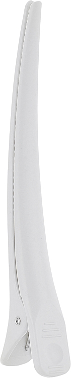 Plastikowa spinka do włosów, 11,5 cm, biała - Vero Professional — Zdjęcie N2