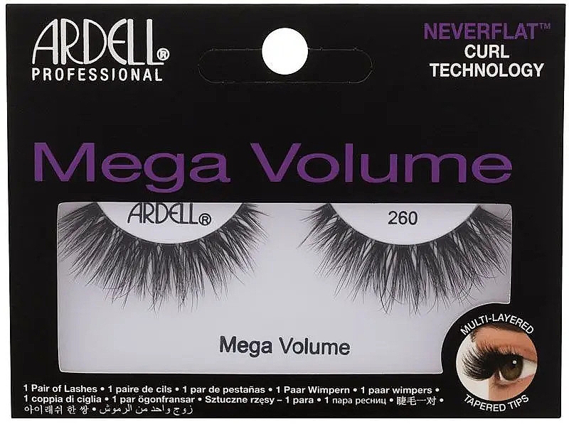 Sztuczne rzęsy - Ardell Mega Volume 260 Black — Zdjęcie N1