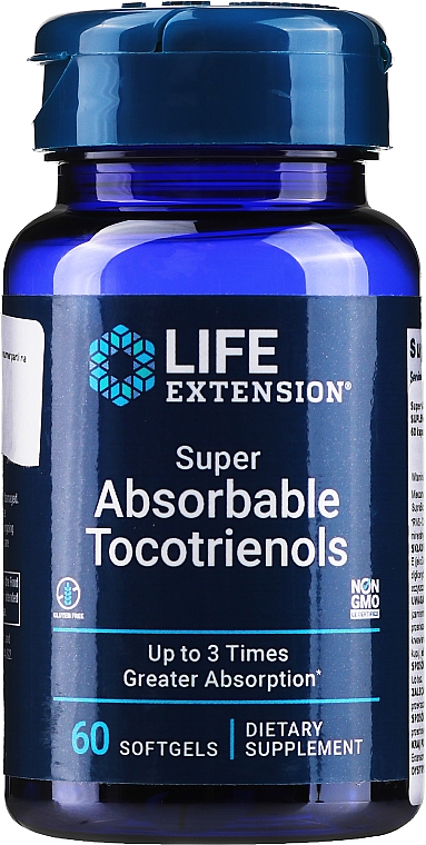 Superprzyswajalne tokotrienole w żelowych kapsułkach - Life Extension Super Absorbable Tocotrienols — Zdjęcie N1