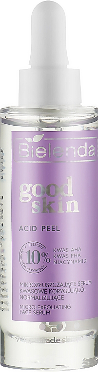 Korygujące i normalizujące mikro-złuszczające serum do twarzy z kwasami - Bielenda Good Skin Acid Micro-Exfoliating Face Serum — Zdjęcie N1