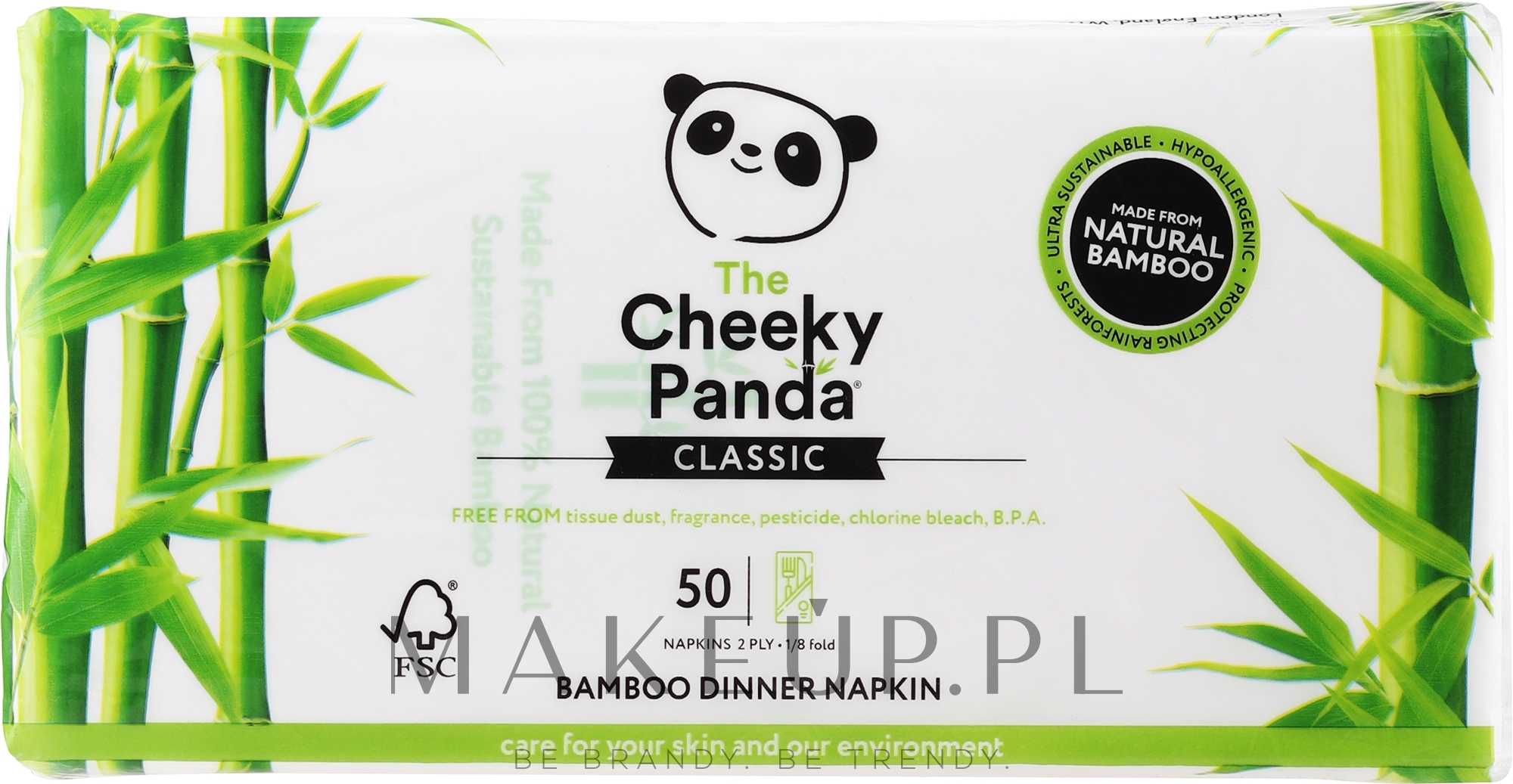 Serwetki bambusowe, 50 szt. - The Cheeky Panda — Zdjęcie 50 szt.