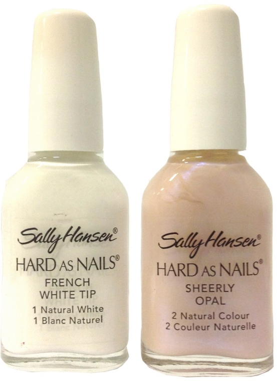 Zestaw do francuskiego manicure Pudrowy róż - Sally Hansen French Manicure Kit (Nails/2x13.3ml)