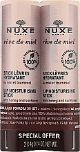 Kup Zestaw balsamów do ust - Nuxe Reve De Miel Lip Moisturizing Stick Duo (lipstick/2x4g)