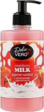 Kremowe mydło w plynie z proteinami mleka - Dolce Vero Strawberry Milk — Zdjęcie N1