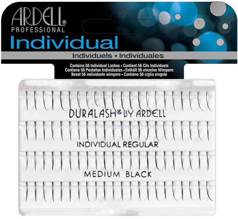 Zestaw sztucznych rzęs - Ardell Duralash Individual Regular Medium Black Lashes — Zdjęcie N1