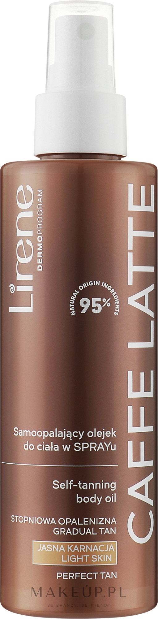 Samoopalający olejek do ciała w sprayu - Lirene Perfect Tan Self-Tanning Spray Body Oil — Zdjęcie 190 ml
