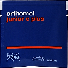 Witaminy dla dzieci Junior C Plus, leśne jagody - Orthomol Immun — Zdjęcie N3