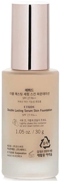 Podkład-serum o podwójnym działaniu - Etude Double Lasting Serum Skin Foundation SPF 27 — Zdjęcie N2