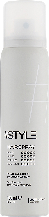 Lakier do włosów, silne utrwalenie - Dott. Solari Style Hairspray — Zdjęcie N1