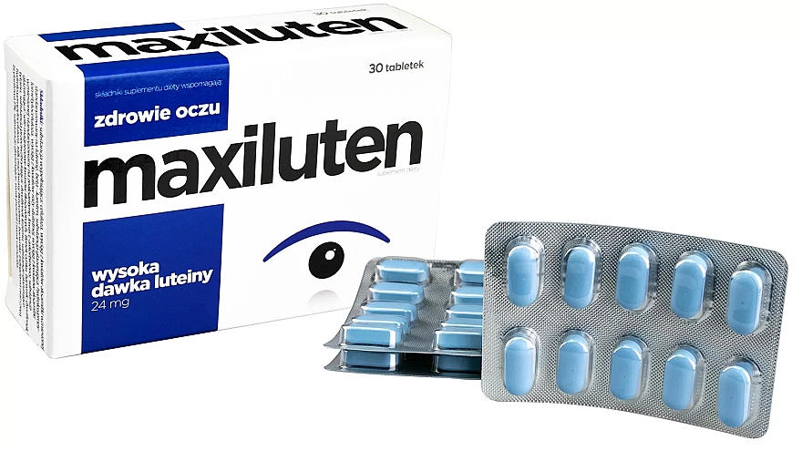 Suplement diety w tabletkach - Aflofarm Maxiluten — Zdjęcie N2