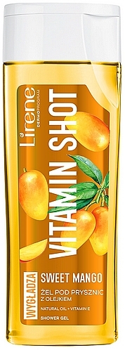 Wygładzający żel pod prysznic z olejkiem z mango - Lirene Vitamin Shot Shower Gel Sweet Mango Oil — Zdjęcie N1