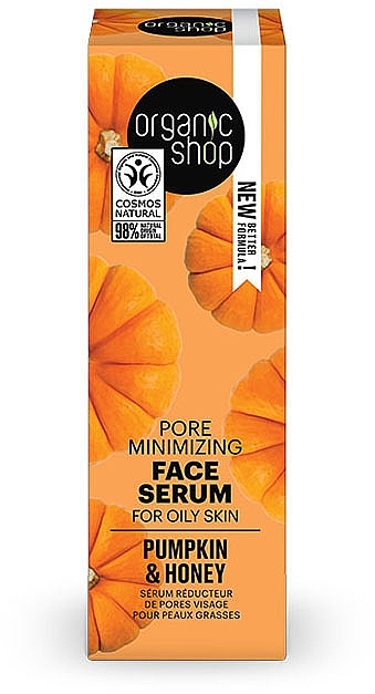 Serum do skóry tłustej z dynią i miodem - Organic Shop Pumpkin & Honey Pore Minimizing Serum — Zdjęcie N2