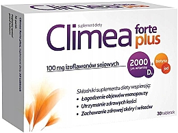 Suplement diety dla kobiet w okresie menopauzy - Aflofarm Climea Forte Plus — Zdjęcie N1