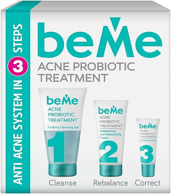 Zestaw - BeMe 1+2+3 (cl/gel 150 ml + f/cr 50 ml + con 15 ml) — Zdjęcie N1