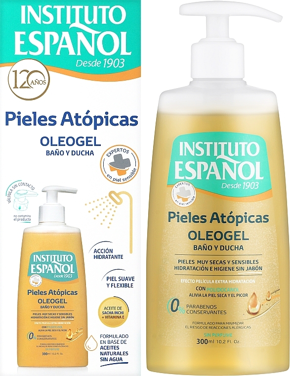 Żel pod prysznic do skóry atopowej - Instituto Espanol Atopic Skin Bath And Shower Oleogel — Zdjęcie N2