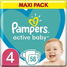 Kup Pampers Active Baby 4 pieluchy (9-14 kg), 58 szt. - Pampers