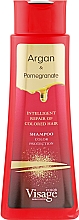 Szampon do włosów farbowanych z ceramidami, jagodami goji i olejem monoi - Visage Argan & Pomergranate Shampoo — Zdjęcie N3