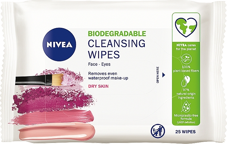 Biodegradowalne chusteczki łagodzące do demakijażu - NIVEA Biodegradable Cleansing Wipes 3in1 — Zdjęcie N1