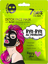 Kup PRZECENA! Maseczka do twarzy - 7 Days Total Black Bye bye All Problems Detox Face Mask *