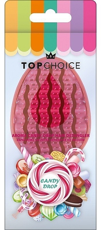 Szczotka do włosów Aroma Candy Drop, 64395, różowa - Top Choice Hair Detangler — Zdjęcie N1