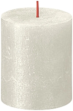 Kup Świeca cylindryczna Ivory, 80/68 mm - Bolsius Rustic Shimmer Metallic Candle