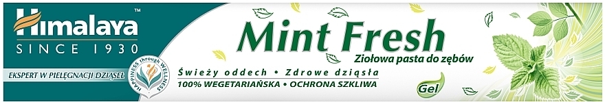 Wegetariańska ziołowa pasta do zębów - Himalaya Herbals Mint Fresh Herbal Toothpaste