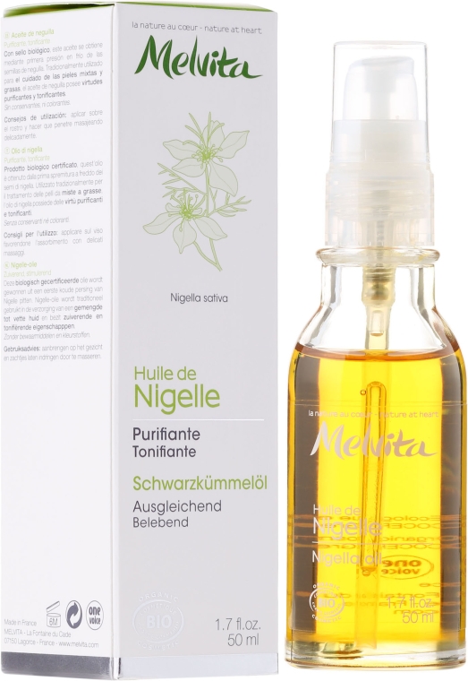 Oczyszczający olej z czarnuszki do twarzy i ciała - Melvita Huiles de Beauté Nigella Oil — Zdjęcie N1