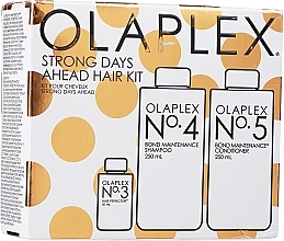 PRZECENA! Zestaw - Olaplex Strong Days Ahead Hair Kit (h/elixir/50 ml + h/shm/250 ml + h/cond/250 ml) * — Zdjęcie N1