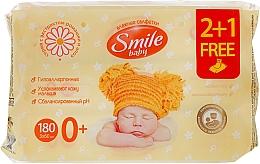 Kup Chusteczki nawilżane, rumianek i ekstrakt z aloesu, 2+1 - Smile Ukraine Baby