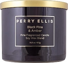 Świeca zapachowa - Perry Ellis Black Pine & Amber Fine Fragrance Candle — Zdjęcie N1